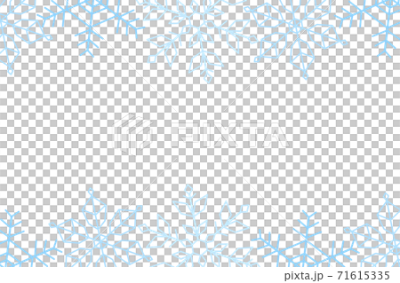 Snowflake frame rectangular light blue - Stock Illustration [71615335 ...