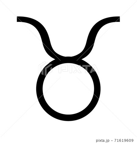 Taurus symbol on white. Taurus symbol on white. 71619609