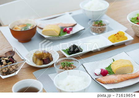 食卓の上の朝食 食卓の上の朝食 71619654