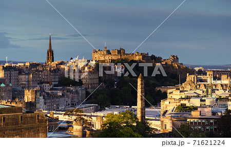 Edinburgh city skyline from Calton Hill., United Kingdom Edinburgh city skyline from Calton Hill., United Kingdom 71621224