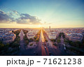 Paris view from Arc de Trimphe, France 71621238
