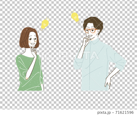 話し合いをしている男女 話し合いをしている男女 71621596