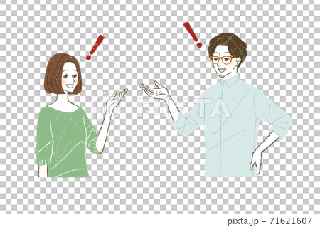 話し合いをしている男女 話し合いをしている男女 71621607