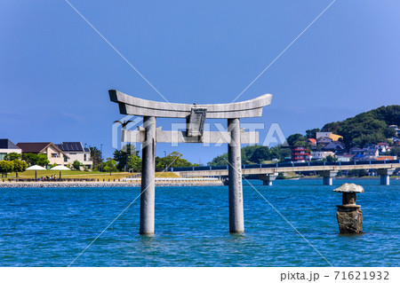 御島水域の風景（御島神社　海中鳥居　香椎浜北公園）　【福岡市東区】 71621932