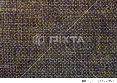 Dark brown canvas, sackcloth or burlap, Close up of texture pattern, vintage background 71622957