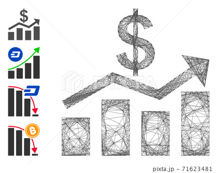 Net Sales Chart Vector Mesh 71623481