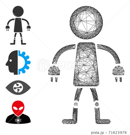 Network Robot Vector Mesh 71623976