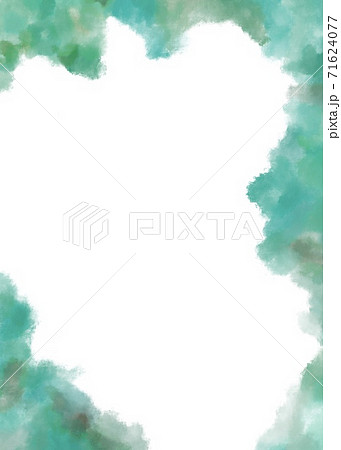 フレーム、枠、背景、グラフィック素材 （ターコイズ、グリーン、緑、水晶、）のイラスト素材 [71624077] - PIXTA