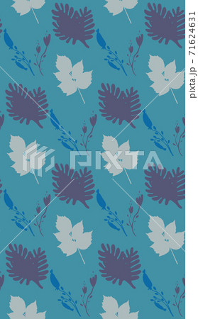 Seamless geometric pattern with the image of autumn leaves. Vector design for web banner, business presentation, brand package, fabric, print, wallpaper, postcards. 71624631