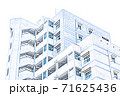 【イラスト】新築マンション【色鉛筆】 71625436