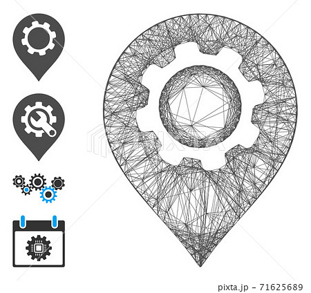Network Gear Marker Vector Mesh 71625689