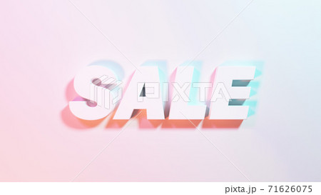 SALEのネオンライト3Dレンダリング SALEのネオンライト3Dレンダリング 71626075