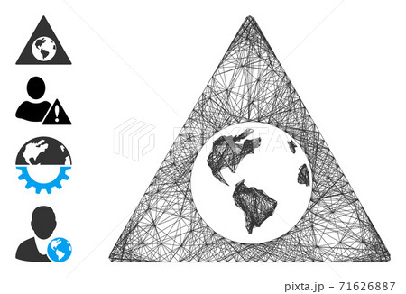 Network Earth Warning Vector Mesh 71626887