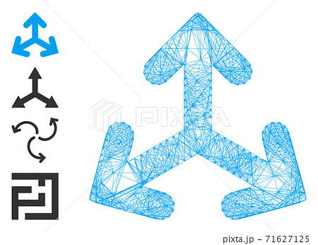 Hatched Direction Variants Vector Mesh 71627125