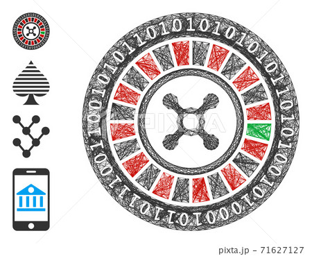 Linear Digital Casino Roulette Vector Mesh 71627127