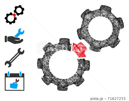 Network Damaged Gears Vector Mesh Network Damaged Gears Vector Mesh 71627255