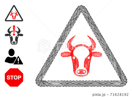 Network Cow Danger Vector Mesh Network Cow Danger Vector Mesh 71628192