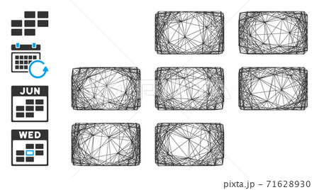 Hatched Calendar Grid Vector Mesh Hatched Calendar Grid Vector Mesh 71628930