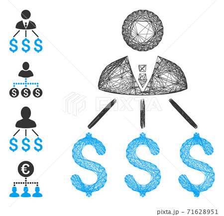 Hatched Businessman Expenses Vector Mesh Hatched Businessman Expenses Vector Mesh 71628951