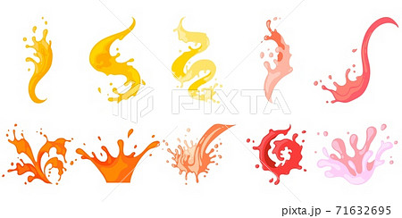 Colourful row with splash isolated on white background Colourful row with splash isolated on white background 71632695