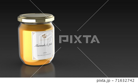 marmalade jam black background left 3d rendering marmalade jam black background left 3d rendering 71632742