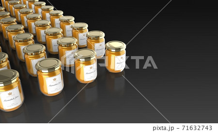 marmalade jam black background multiple left 3d marmalade jam black background multiple left 3d 71632743