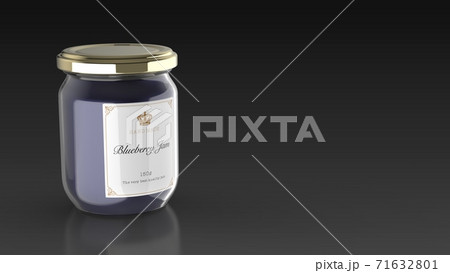 blueberry jam black background left 3d rendering blueberry jam black background left 3d rendering 71632801