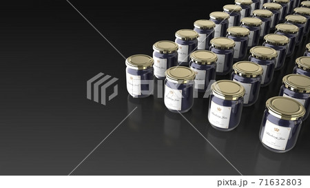 blueberry jam black background multiple right 3d 71632803