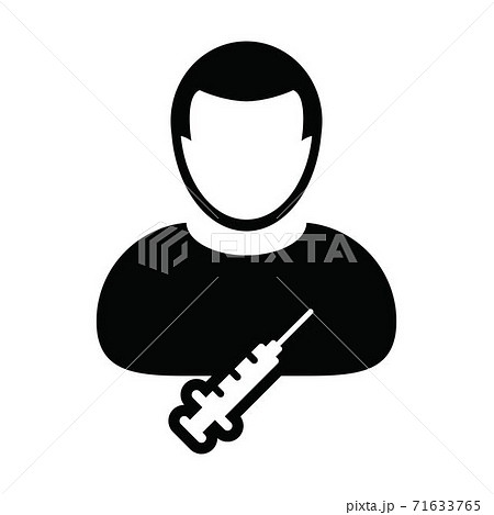 Vaccine icon vector with syringe male user person profile avatar symbol for medical and healthcare treatment in a glyph pictogram illustration Vaccine icon vector with syringe male user person profile avatar symbol for medical and healthcare treatment in a glyph pictogram illustration 71633765