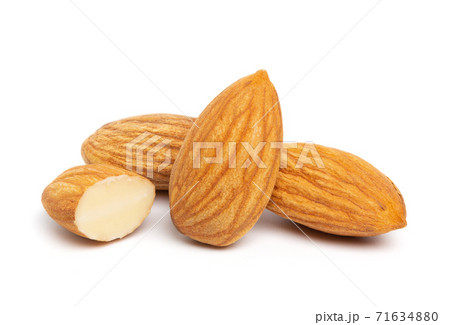 Almonds isolated on white background Almonds isolated on white background 71634880