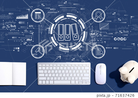 Compliance theme with a computer keyboard Compliance theme with a computer keyboard 71637426