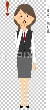 Surprised woman in uniform Surprised woman in uniform 71638126