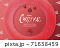 Merry christmas and happy new year concept decorated with circle and paper plane 71638459