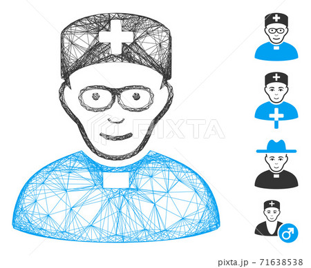 Hatched Monastic Doctor Vector Mesh 71638538