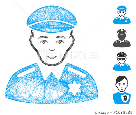 Hatched Sheriff Vector Mesh 71638539