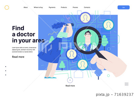 Find a doctor - medical insurance illustration 71639237