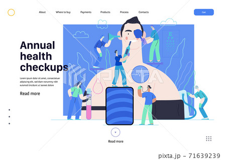 Annual health checkups - medical insurance illustration Annual health checkups - medical insurance illustration 71639239