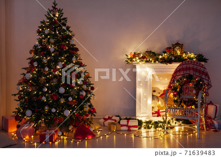 Christmas tree lights light garlands new year's eve presents Christmas tree lights light garlands new year's eve presents 71639483
