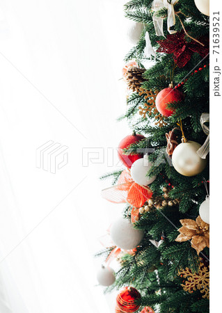 Christmas decor home Christmas tree with gifts for the new year 71639521