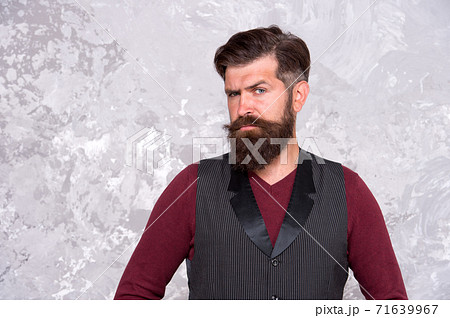 Vintage style. Man stylish businessman. Business man bearded wear fashionable 71639967