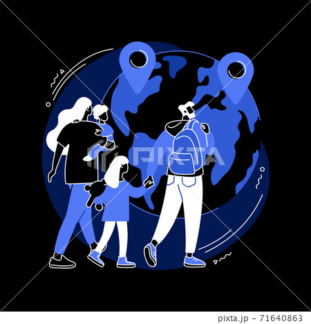 Refugees abstract concept vector illustration. Refugees abstract concept vector illustration. 71640863