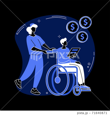 Care allowance abstract concept vector illustration. 71640871