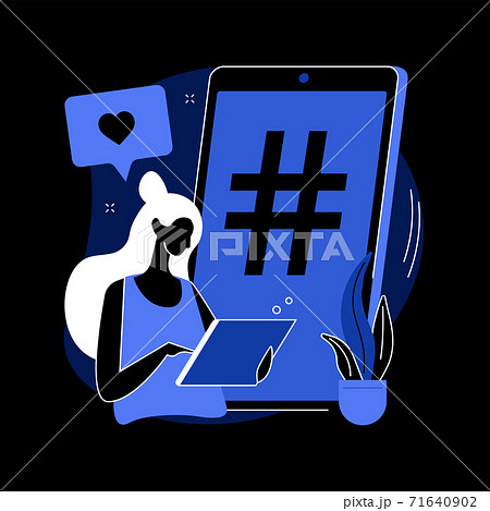 Cross-posting abstract concept vector illustration. 71640902