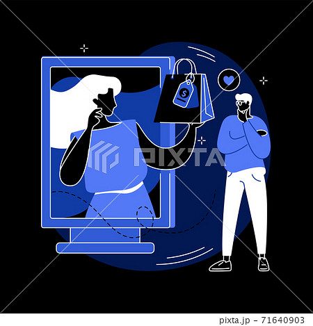 Interactive advertising abstract concept vector illustration. 71640903