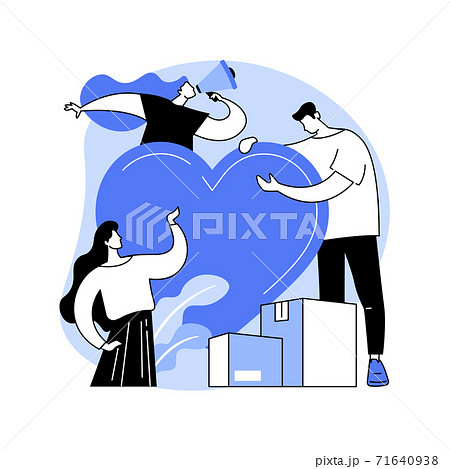 Volunteering abstract concept vector illustration. 71640938