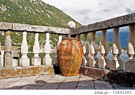 Details on the Island of the Virgin of the Rocks in the Bay of Kotor in Montenegro 71642305
