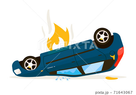 Vector car on roof side view isolated on white Vector car on roof side view isolated on white 71643067