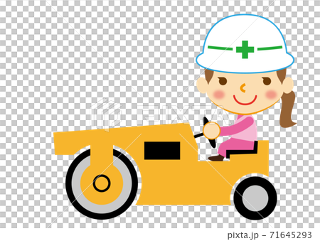 ロードローラーと土木女子 71645293