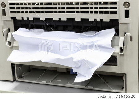 Paper Stuck, Paper Jam In Printer At Office 71645520
