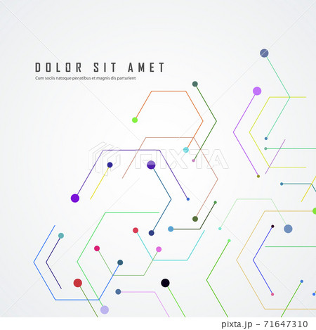 Abstract network design. Digital technology background. Creative vector banner illustration. Connection structure 71647310